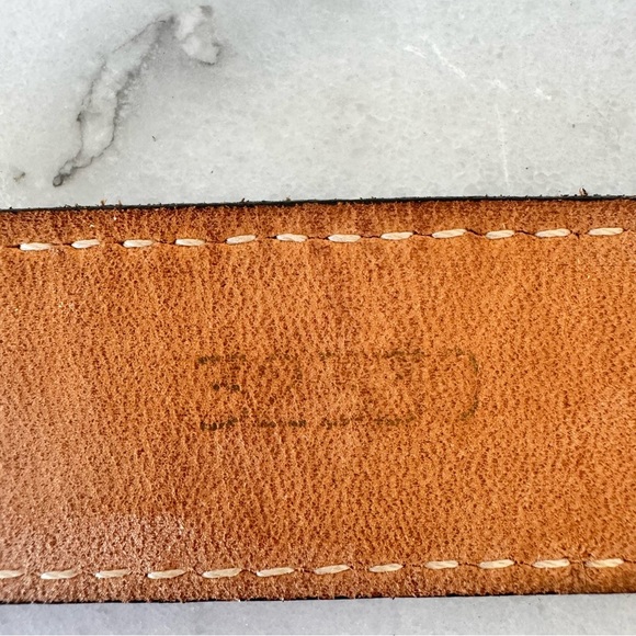 Street Ahead Vintage Eood Buckle Brown Leather Belt Size S - Picture 6 of 13